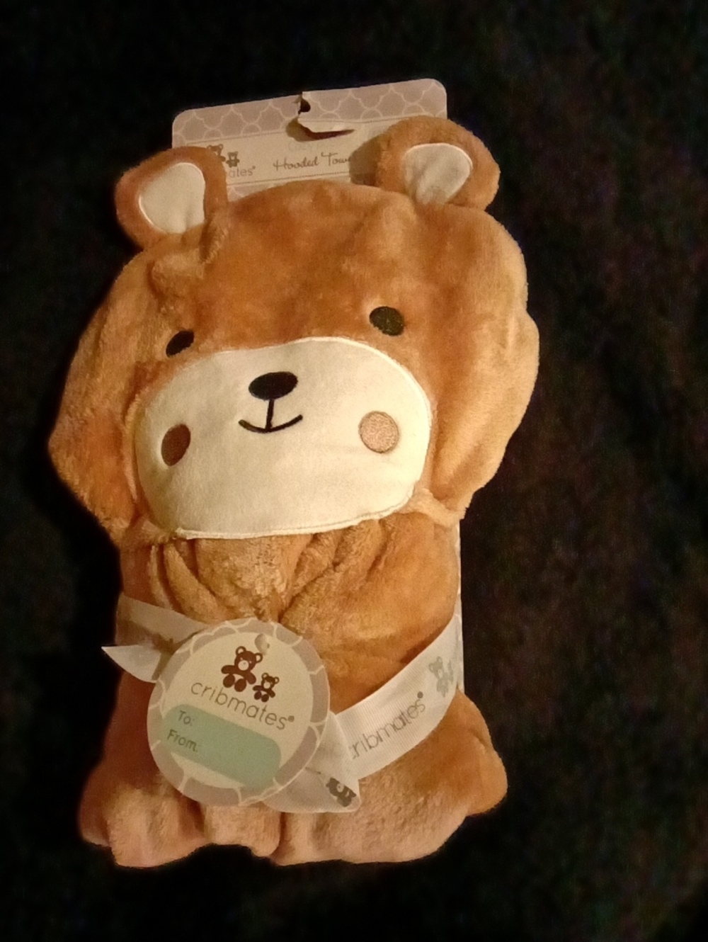 Brown Bear Hooded Baby Blanket Plush